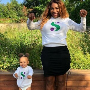 Serena Williams et sa fille Alexis Jr. Juillet 2019.
