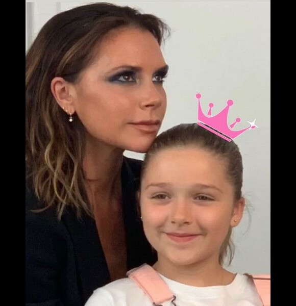Victoria Beckham et sa fille Harper. Juillet 2019.