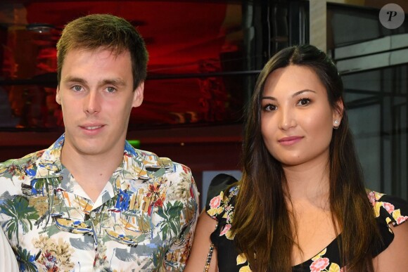 Louis Ducruet et Marie Chevalier, sa future épouse  - Traditionnelle soirée au profit de Fight Aids Monaco, dans la salle des Etoiles du Sporting à Monaco le 13 juillet 2019. Cette année, l'association de la princesse Stéphanie de Monaco, fête ses 15 ans. C'est le célèbre groupe américain The Beach Boys, tout droit venu de Californie, qui assure le Show au profit de l'association. Les membres de la famille princière, le prince Albert II de Monaco en tête, ainsi que l'ensemble du public, n'ont pas hésité à se mettre en mode "Beach Boys". © Bruno Bebert/Bestimage