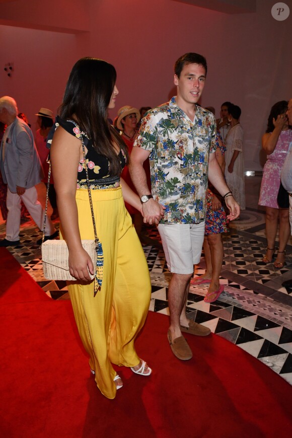 Louis Ducruet et Marie Chevalier, sa future épouse  - Traditionnelle soirée au profit de Fight Aids Monaco, dans la salle des Etoiles du Sporting à Monaco le 13 juillet 2019. Cette année, l'association de la princesse Stéphanie de Monaco, fête ses 15 ans. C'est le célèbre groupe américain The Beach Boys, tout droit venu de Californie, qui assure le Show au profit de l'association. Les membres de la famille princière, le prince Albert II de Monaco en tête, ainsi que l'ensemble du public, n'ont pas hésité à se mettre en mode "Beach Boys". © Bruno Bebert/Bestimage