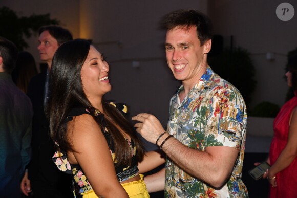 Louis Ducruet et Marie Chevallier, sa future épouse  - Traditionnelle soirée au profit de Fight Aids Monaco, dans la salle des Etoiles du Sporting à Monaco le 13 juillet 2019. Cette année, l'association de la princesse Stéphanie de Monaco, fête ses 15 ans. C'est le célèbre groupe américain The Beach Boys, tout droit venu de Californie, qui assure le Show au profit de l'association. Les membres de la famille princière, le prince Albert II de Monaco en tête, ainsi que l'ensemble du public, n'ont pas hésité à se mettre en mode "Beach Boys". © Bruno Bebert/Bestimage