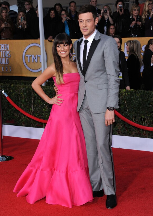 Cory Monteith, Lea Michele - People arrivant a la 19eme ceremonie des "Screen Actors Guild Awards" a Los Angeles, le 27 janvier 2013.