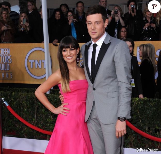Cory Monteith, Lea Michele - People arrivant a la 19eme ceremonie des "Screen Actors Guild Awards" a Los Angeles, le 27 janvier 2013.