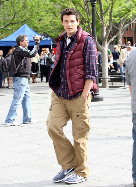 Tournage de Glee à New York, le 29 avril 2011.