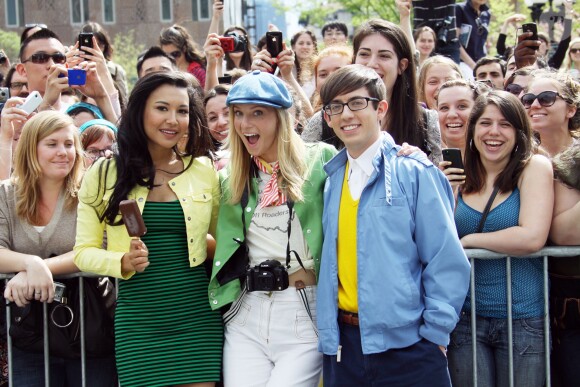 Tournage de Glee à New York, le 29 avril 2011.