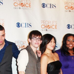 Le casting de Glee lors des People Choice Awards, le 6 janvier 2010 à Los Angeles. 
