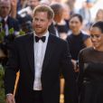 Le prince Harry, duc de Sussex, et Meghan Markle, duchesse de Sussex, à la première du film "Le Roi Lion" au cinéma Odeon Luxe Leicester Square à Londres, le 14 juillet 2019.