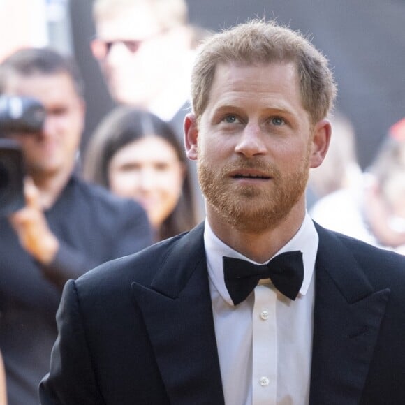 Le prince Harry, duc de Sussex, et Meghan Markle, duchesse de Sussex, à la première du film "Le Roi Lion" au cinéma Odeon Luxe Leicester Square à Londres, le 14 juillet 2019.