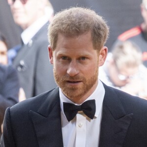 Le prince Harry, duc de Sussex, et Meghan Markle, duchesse de Sussex, à la première du film "Le Roi Lion" au cinéma Odeon Luxe Leicester Square à Londres, le 14 juillet 2019.