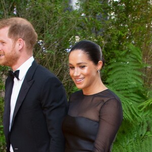 Le prince Harry, duc de Sussex, et Meghan Markle, duchesse de Sussex, à la première du film "Le Roi Lion" au cinéma Odeon Luxe Leicester Square à Londres, le 14 juillet 2019.