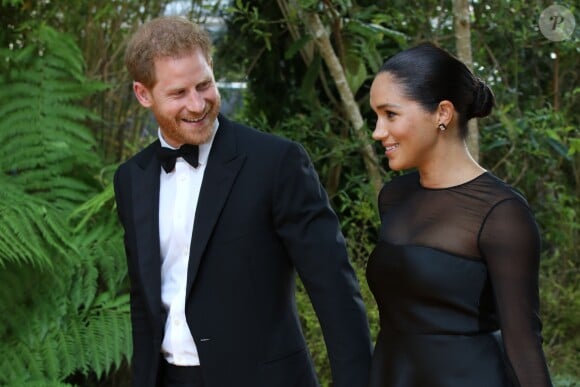 Le prince Harry, duc de Sussex, et Meghan Markle, duchesse de Sussex, à la première du film "Le Roi Lion" au cinéma Odeon Luxe Leicester Square à Londres, le 14 juillet 2019.