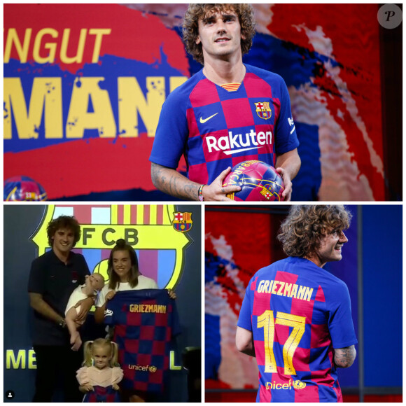 Antoine Griezmann au FC Barcelone : avec Mia et Amaro pour les présentations