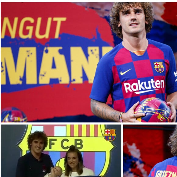 Antoine Griezmann au FC Barcelone : avec Mia et Amaro pour les présentations