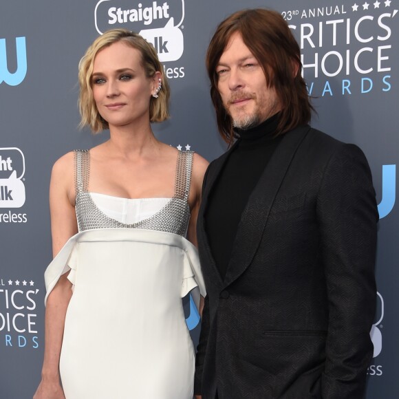 Diane Kruger et son compagnon Norman Reedus lors des "23ème Critics Choice Awards" au Barker Hangar à Los Angeles, le 11 janvier 2018. © Chris Delmas/Bestimage