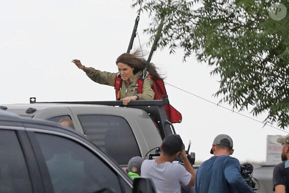 Exclusif - Angelina Jolie sur le tournage du nouveau Lara Croft "Those Who Wish Me Dead" à Albuquerque au Nouveau-Mexique. Le 26 juin 2019