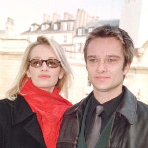 Estelle Lefébure et David Hallyday à Paris, le 25 novembre 1998.