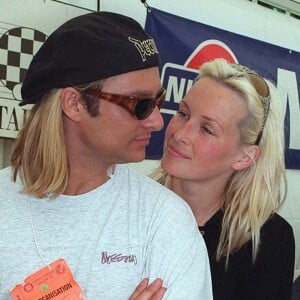 Estelle Lefébure et David Hallyday en 1996.