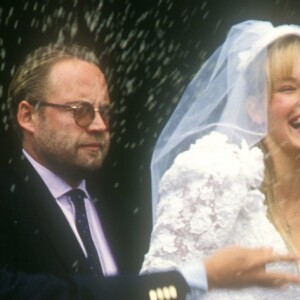 Mariage d'Estelle Lefébure et David Hallyday le 15 septembre 1989.