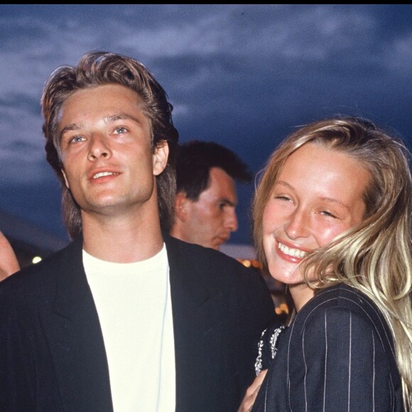 Estelle Lefébure et David Hallyday à Paris, le 31 ami 1988.