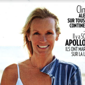Estelle Lefébure en couverture du Paris Match, en kiosques le 18 juillet 2019.