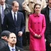 Catherine Kate Middleton (enceinte, en manteau Mulberry) et le prince William visitent la fondation "The Door/City Kids" lors de leur voyage officiel à New York, le 9 décembre 2014.