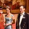 Kate Middleton en robe Alexander McQueen, à un banquet d'Etat au palais de Buckingham de Londres, le 23 octobre 2018.