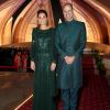Kate Middleton (en robe à sequins Jenny Packham) et le prince William - Le duc et la duchesse de Cambridge lors d'une réception offerte par le haut commissaire britannique à Islamabad, Pakistan le 15 octobre 2019.