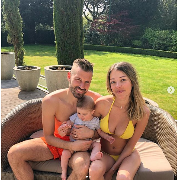 Camille Schneiderlin (Koh-Lanta), son mari le footballeur Morgan Schneiderlin et leur fils Maé, né le 10 octobre 2018.