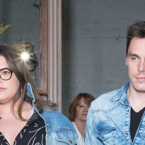 Camille Gottlieb, Louis Ducruet et la princesse Stéphanie de Monaco - Défilé Alter Designs mode homme printemps-été 2020, le premier défilé de Pauline Ducruet dans le cadre de la Fashion Week de Paris à la Cartonnerie à Paris le 18 juin 2019. © Cyril Moreau/Bestimage