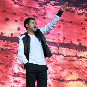 Jamel Debbouze - Les célébrités en concert pendant le festival 'Les Vieilles Charrues' à Carhaix-Plouguer en Bretagne, le 18 juillet 2019.