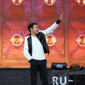 Jamel Debbouze - Les célébrités en concert pendant le festival 'Les Vieilles Charrues' à Carhaix-Plouguer en Bretagne, le 18 juillet 2019.