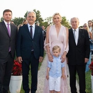 Charlene de Monaco a assisté à la course de trot "Prix Princesse Charlène de Monaco - Charity Race", le 19 juillet 2019 à l'Hippodrome de Cagnes-sur-Mer, avec son fils Jacques de Monaco et son frère Gareth Wittstock.