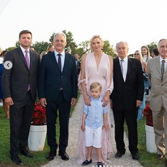 Charlene de Monaco a assisté à la course de trot "Prix Princesse Charlène de Monaco - Charity Race", le 19 juillet 2019 à l'Hippodrome de Cagnes-sur-Mer, avec son fils Jacques de Monaco et son frère Gareth Wittstock.