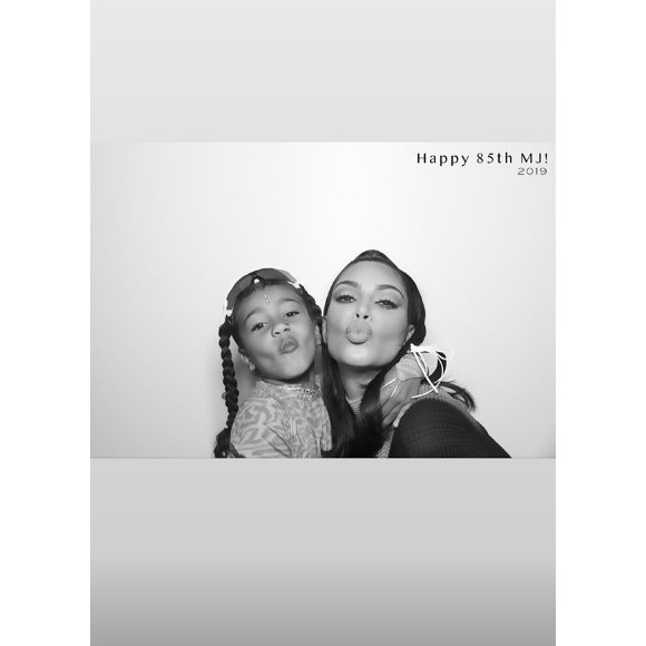 Kim Kardashian et sa fille North sur Instagram.