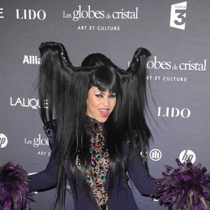 Jena Lee lors du photocall de la cérémonie des Globes de cristal, le 6 février 2012 au Lido, à Paris. © Guillaume Gaffiot /Bestimage