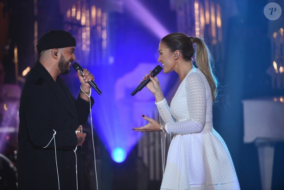 Exclusif - Slimane et Vitaa - Enregistrement de l'émission "Les années bonheur" présentée par P.Sébastien, diffusée le 16 février sur France 2. Le 5 février 2019 © Giancarlo Gorassini / Bestimage