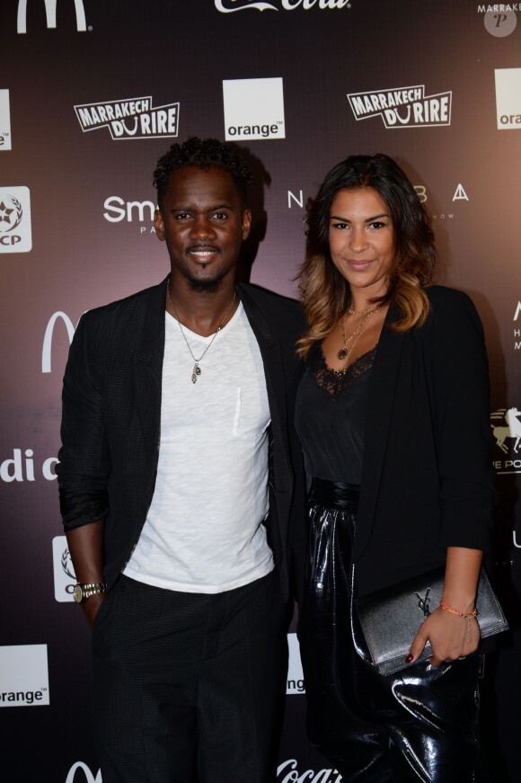 Exclusif - Black M et sa femme Léa - Fête de clôture du 9ème festival "Marrakech du Rire 2018" au Palais Bahia de Marrakech au Maroc le 15 juin 2019. Monument majeur du patrimoine culturel marocain, le Palais Bahia est un ancien palais du XIXe siècle. Véritable chef-d'oeuvre de l'architecture marocaine, le palais - devenu musée - est l'un des principaux lieux touristiques du pays. Après avoir accueilli un dîner de prestige organisé par la maison de haute-couture Christian Dior en avril 2019, c'est la seconde fois seulement que le Palais Bahia ouvre ses portes à un événement culturel international majeur avec la soirée de clôture de la 9e édition du Festival Marrakech du Rire. © Rachid Bellak/Bestimage