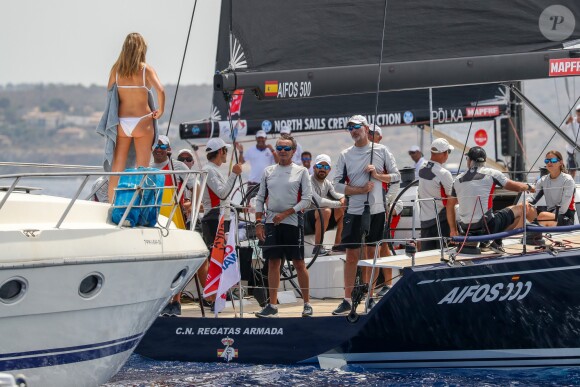 Le roi Felipe VI d'Espagne lors de la 38ème course de voile "Copa del Rey" à Palma de Majorque. Le 1er août 2019  Spanish King Felipe VI during the 38th Copa del Rey sailing contest in Palma de Mallorca on Thursday, 01 August 2019.01/08/2019 - Palma de Majorque