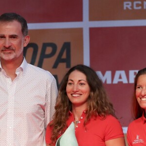 Le roi Felipe VI d'Espagne lors de la cérémonie de remise des trophées de la 38e édition de la Copa del Rey à Palma de Majorque le 3 août 2019.
