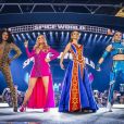 Geri Halliwell, Melanie Brown (Mel B), Melanie Chisholm (Mel C) et Emma Bunton - Les Spice Girls en concert au Stade de Wembley dans le cadre de leur tournée "Spice World UK Tour". Londres, le 20 juin 2019.
