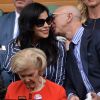 Jeff Bezos et sa compagne Lauren Sanchez assistent à la finale homme du tournoi de Wimbledon "Novak Djokovic - Roger Federer (7/6 - 1/6 - 7/6 - 4/6 - 13/12)" à Londres. Catherine (Kate) Middleton, duchesse de Cambridge, est venue remettre les trophées aux joueurs. Londres, le 14 juillet 2019. © Ray Tang/London News Pictures via Zuma Press/Bestimage