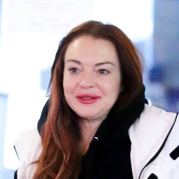 Exclusif - Lindsay Lohan méconnaissable à son arrivée à l'aéroport de Grèce , le 22 février 2019.