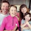 Milla Jovovich, son mari Paul W.S. Anderson et leurs deux enfants. Mars 2019.