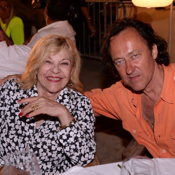 Exclusif - Nicoletta et son mari Jean-Christophe Molinier - Soirée Marcel Campion au restaurant La Bouillabaisse Plage de Saint-Tropez, France, le 7 août 2019. © Rachid Bellak/Bestimage