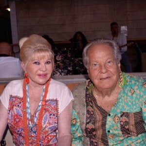 Exclusif - Ivana Trump et Massimo Gargia - Soirée Marcel Campion au restaurant La Bouillabaisse Plage de Saint-Tropez, France, le 7 août 2019. © Rachid Bellak/Bestimage