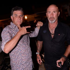 Exclusif - Tex et Vincent Lagaf' - Soirée Marcel Campion au restaurant La Bouillabaisse Plage de Saint-Tropez, France, le 7 août 2019. © Rachid Bellak/Bestimage