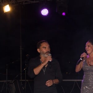 Exclusif - Akram Sedkaoui (The Voice), Singrid Campion, Nicoletta - Soirée Marcel Campion au restaurant La Bouillabaisse Plage de Saint-Tropez, France, le 7 août 2019. © Jack Tribeca / Bestimage