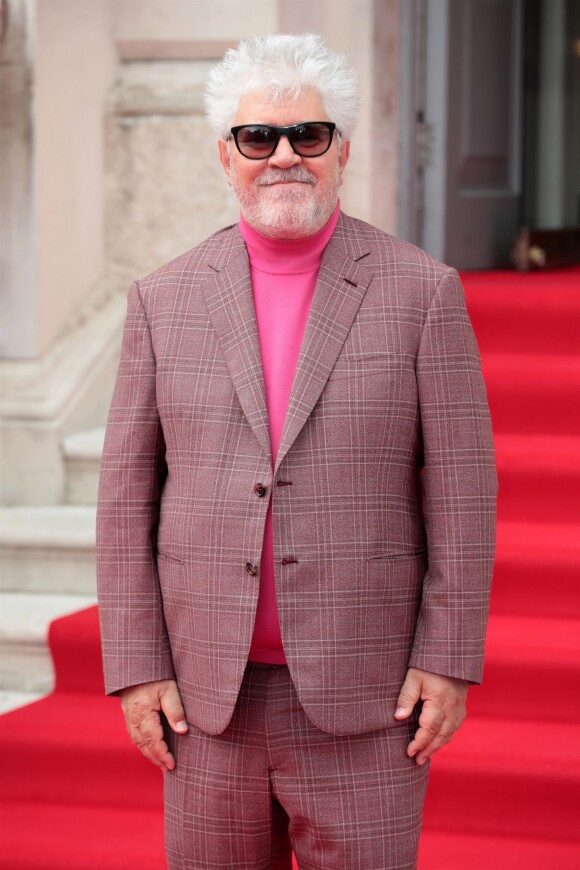 Pedro Almodovar à la projection du film "Pain And Glory", en ouverture des séances de cinéma en plein air avec Film4 Summer Screen à la Somerset House. Londres, le 8 août 2019.