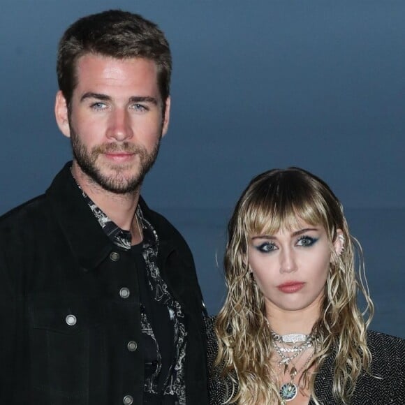 Liam Hemsworth, Miley Cyrus - Photocall - Saint Laurent présente sa collection homme printemps-été 2020 à Malibu le 6 juin 2019.