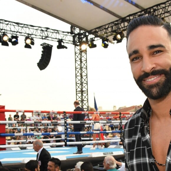 Exclusif - Adil Rami - Gala de boxe "No Limit Episode IX" organisé par B. Asloum (ancien champion du monde de boxe) en plein air au théâtre Tivol au Cannet le 18 juillet 2019. © Bruno Bebert/Bestimage